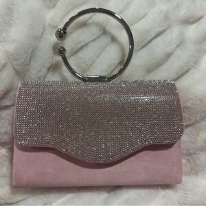 Pink purse with rhinestone detail